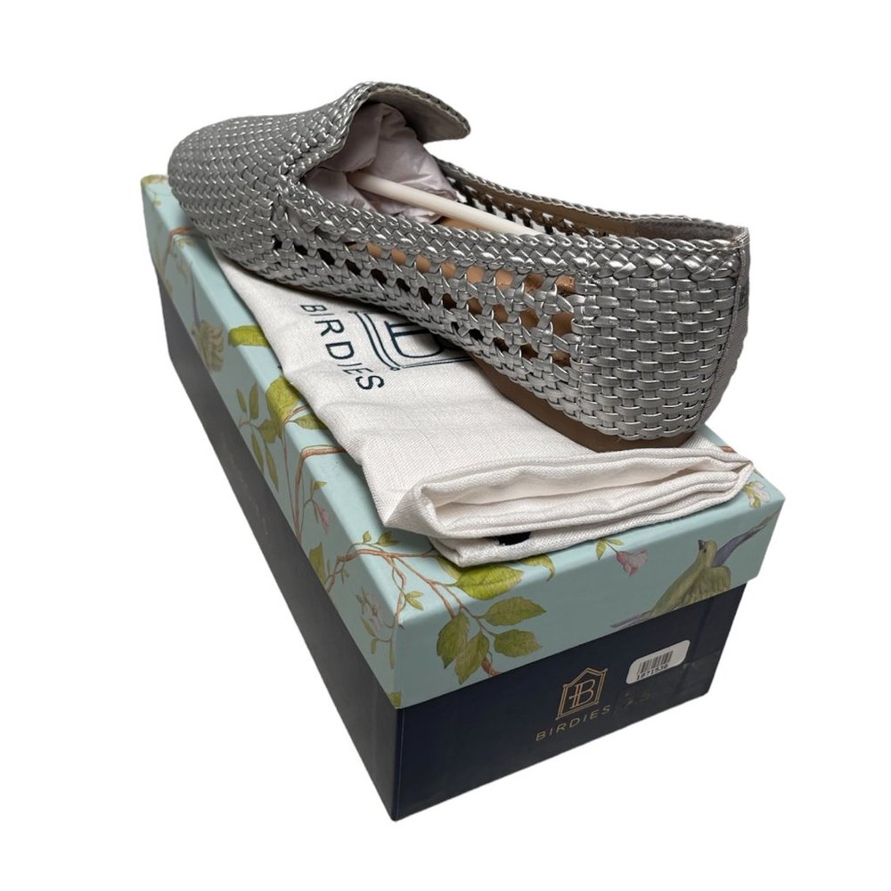 "SPECIAL PRICE " Birdies The Starling Woven Loafers SILVER - Picture 5 of 7